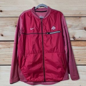 Nike Shield Red OSU Ohio State Buckeyes Full Zip Jacket